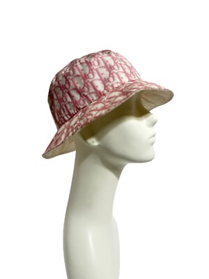 Vtg Christian Dior By John Galliano Pink Trotter Bucket Hat 58 | eBay
