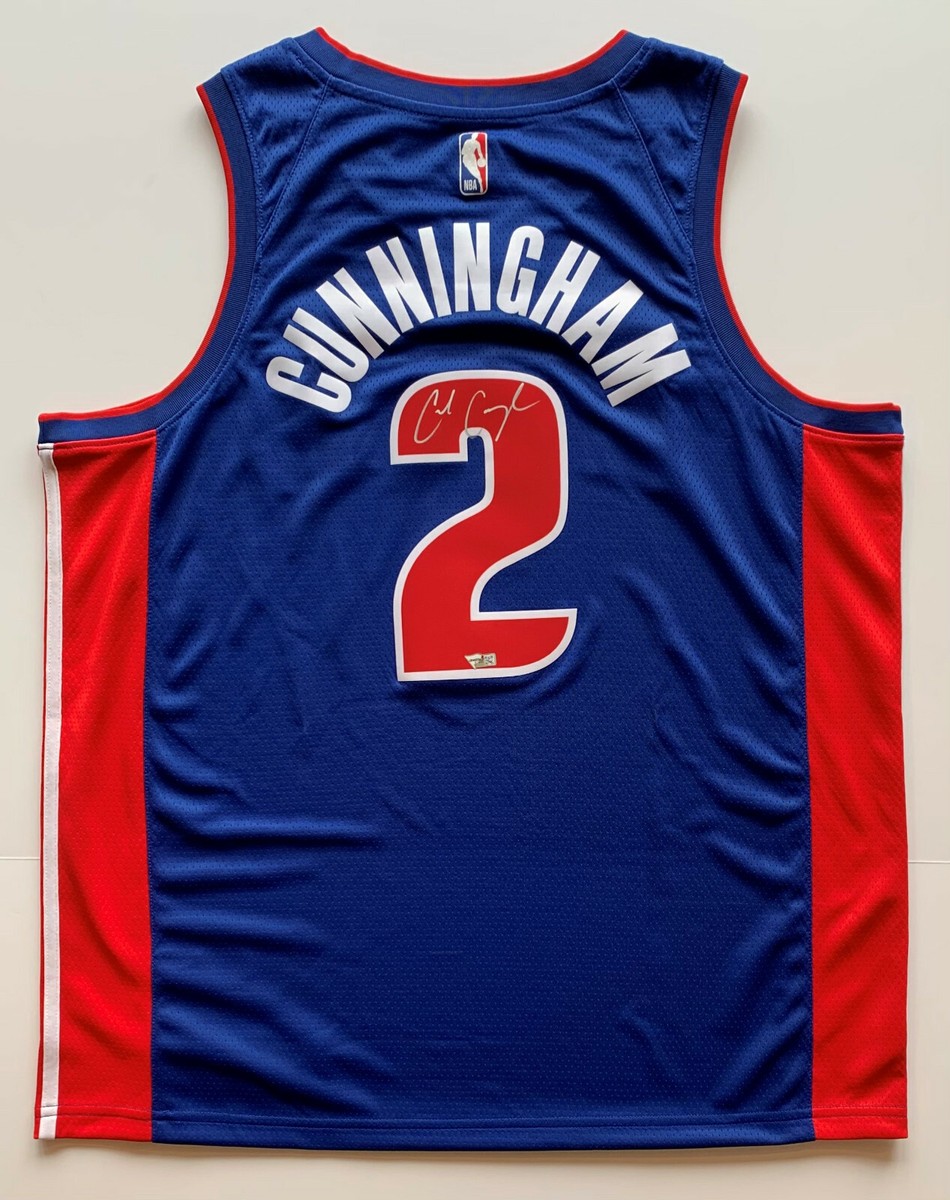 Cade Cunningham signed Detroit Pistons Nike jersey autographed