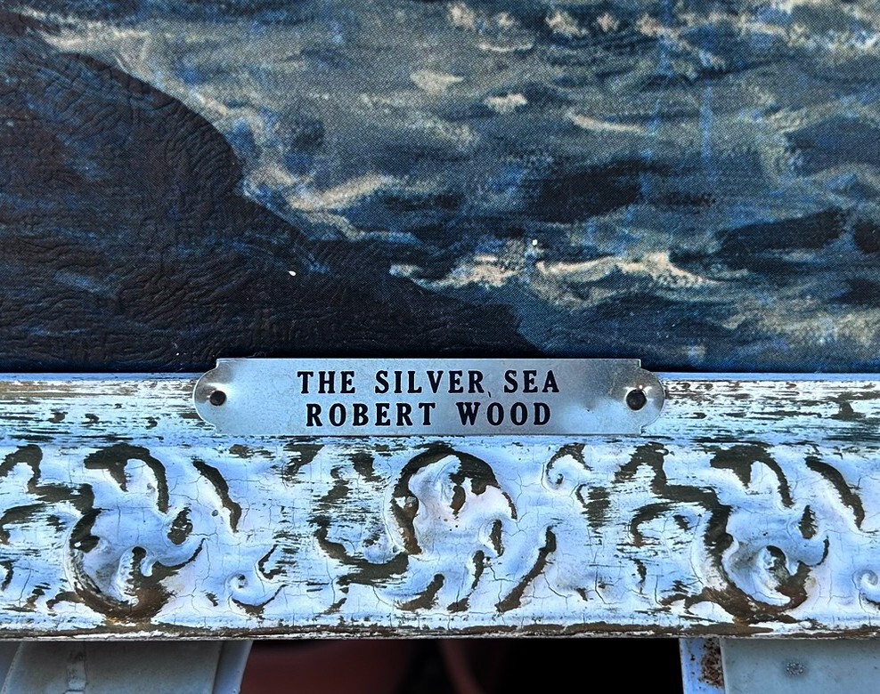 Rare Robert Wood The Silver Sea Lithograph Art Print Seascape