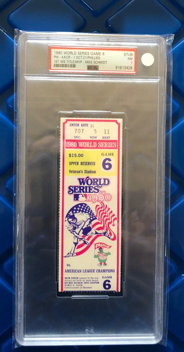 Philadelphia Phillies Baseball 1980 Vintage Sports Ticket Stubs