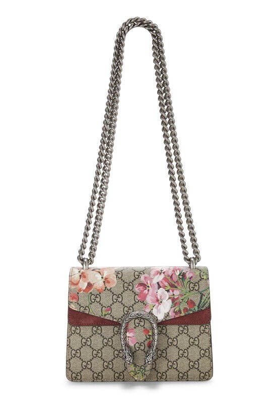 Gucci Pink GG Supreme Blooms Dionysus Floral Shoulder Mini Bag