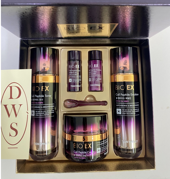 Tonymoly Bio EX Cell Peptide 3pcs Set Toner Emulsion Cream Gift