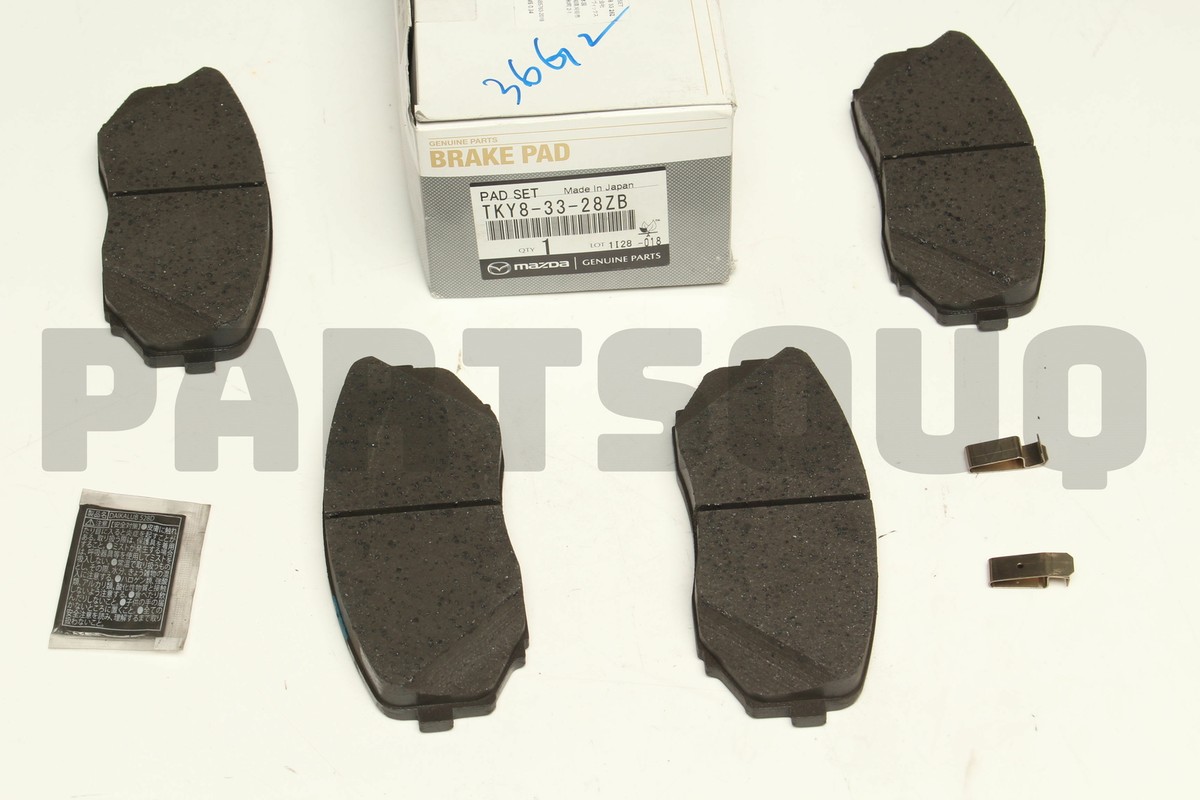 TKY83328ZB Genuine Mazda PAD SUB SET, FRONT CALIPER TKY8-33-28ZB