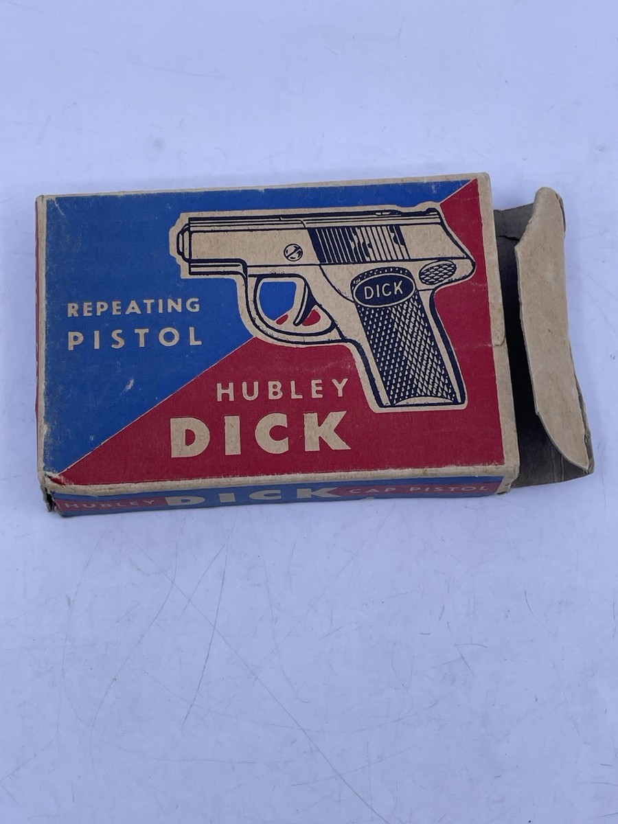 VINTAGE 1950 HUBLEY DICK TRACY DIECAST NICKEL PLATED CAP GUN w