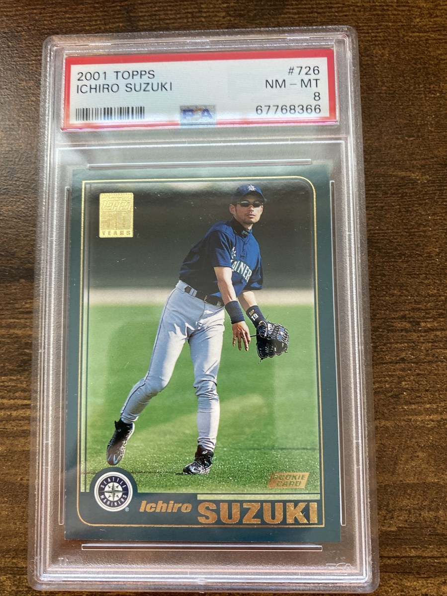 2001 Topps Ichiro Suzuki Rookie Baseball Card #726 PSA 8 NM-MT | eBay