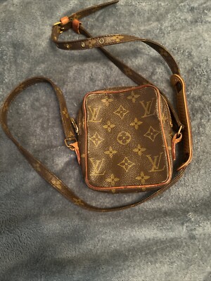 Louis Vuitton Monogram Mini Crossbody Shoulder Bag Danube Brown