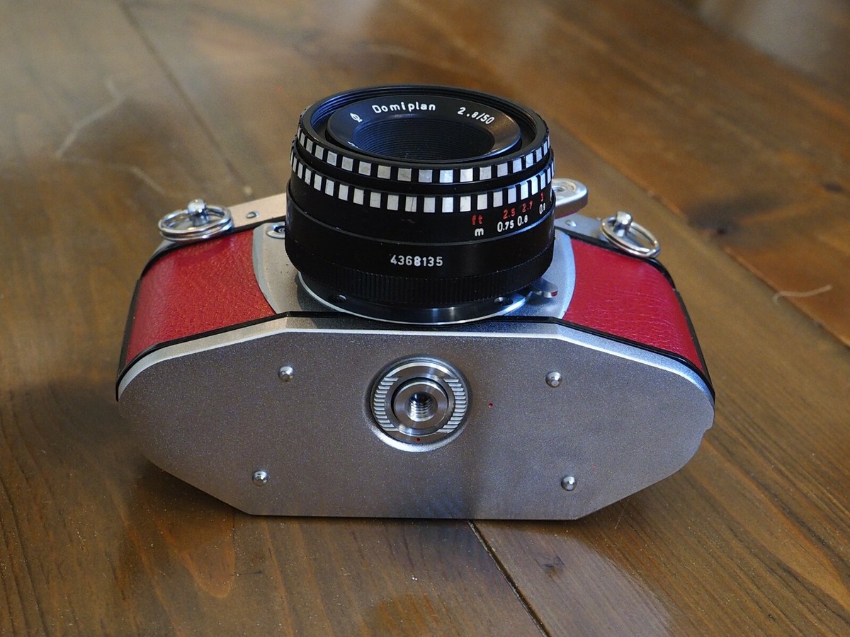 Ihagee Exa 500 1:2,8 f=50 mm Domiplan red leather, collectible | eBay