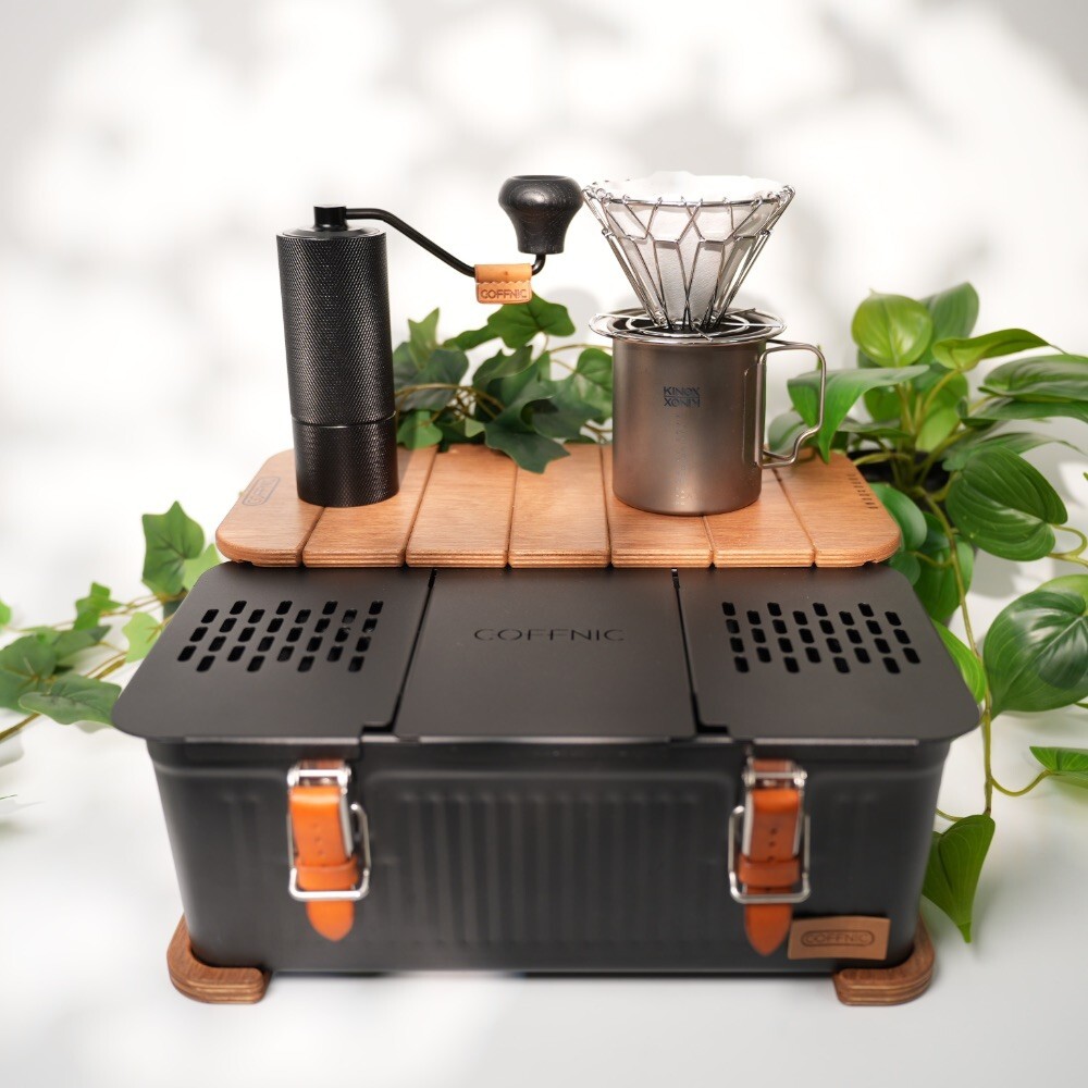 COFFNIC Steel Table Top + Wood Table Top(for Stanley Lunch Box 10q