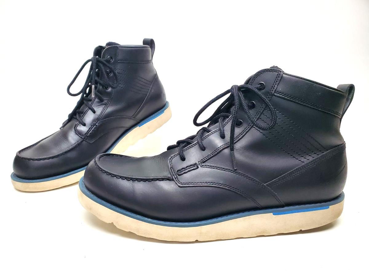NIKE ACG KINGMAN Lightweight Welted Black Leather Moc Toe Boots