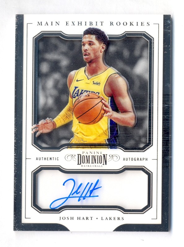 JOSH HART 2017-18 PANINI DOMINION AUTO AUTOGRAPH ROOKIE RC #10/49
