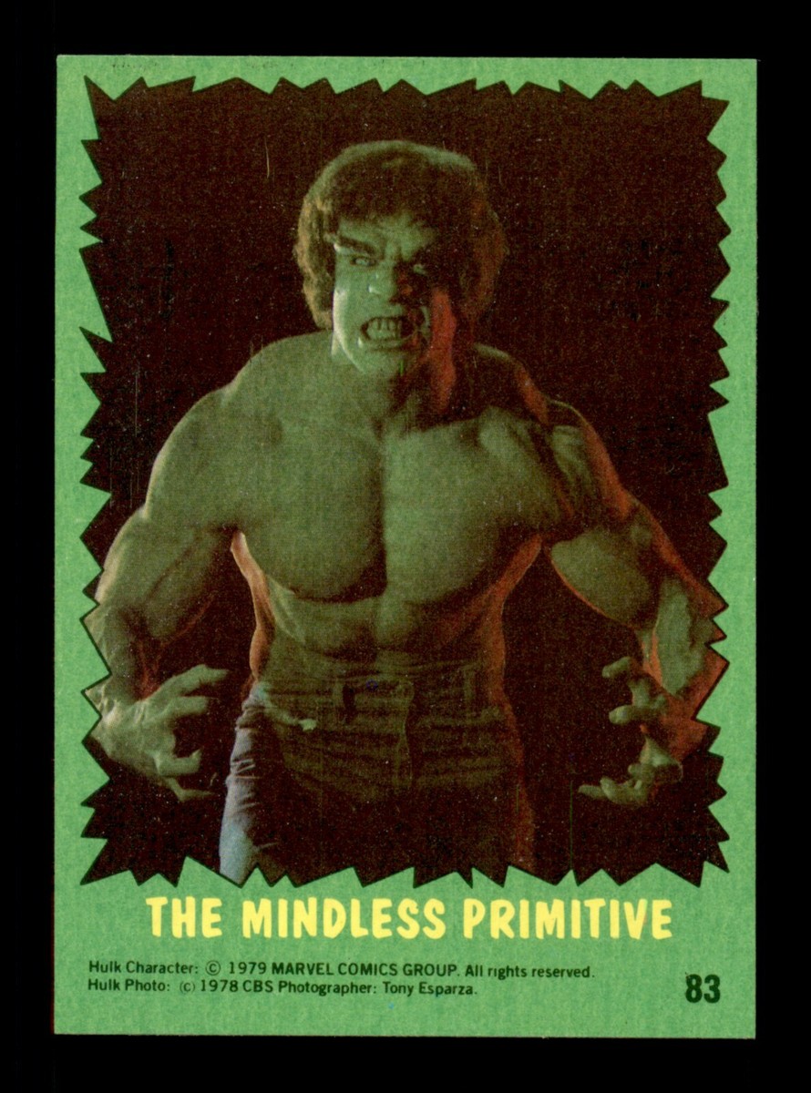 1979 Topps The Incredible Hulk trading cards & STICKERS / C DROP