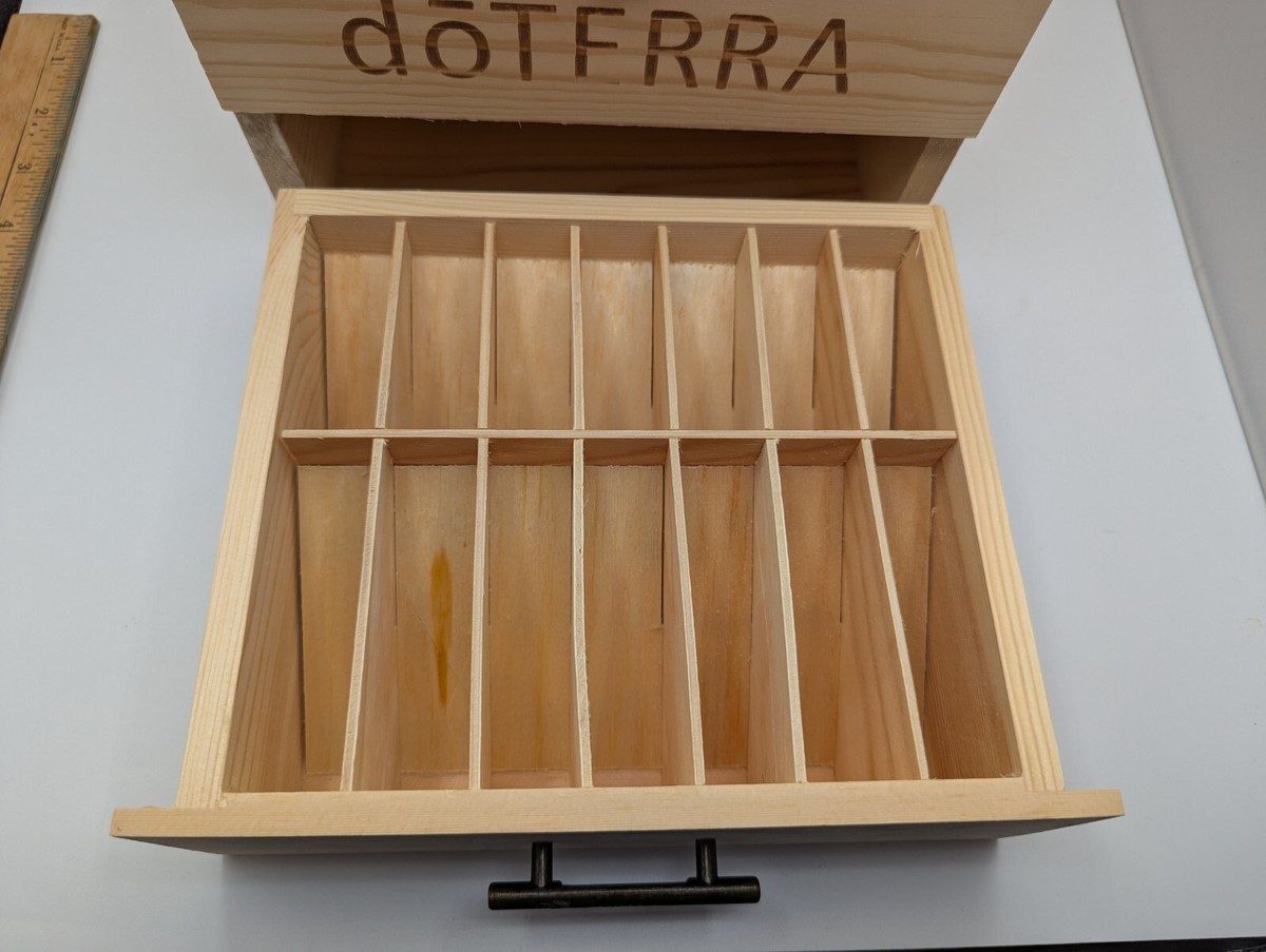 Wooden Storage Box DoTerra Essential Oil 3 Levels 50+ Bottles 14