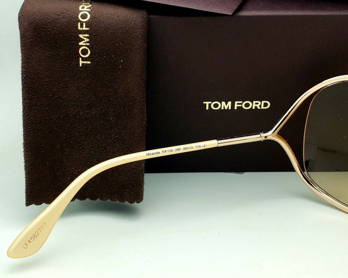 New TOM FORD Sunglasses MIRANDA TF 130 28F 68-10 Rose Gold Frames
