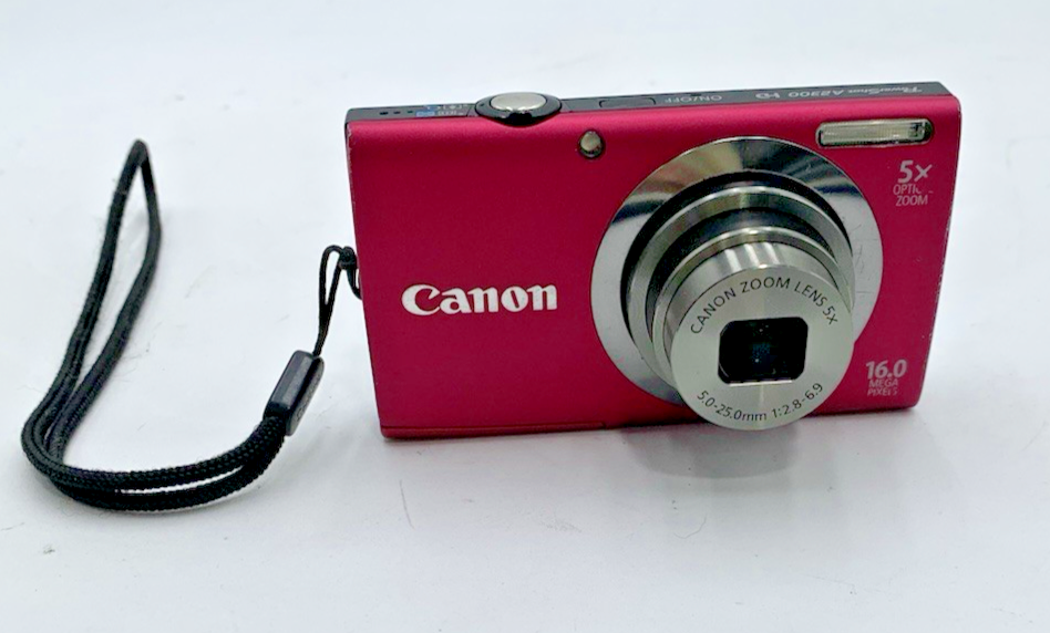 Canon PowerShot A2300 HD PC1732 Pink Digital Camera 5x Optical