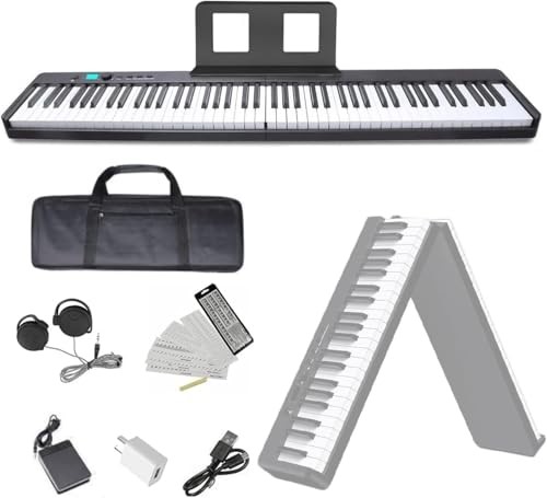 NikoMaku SWAN-X Foldable Digital Piano 88 Keys Black Piano-Size