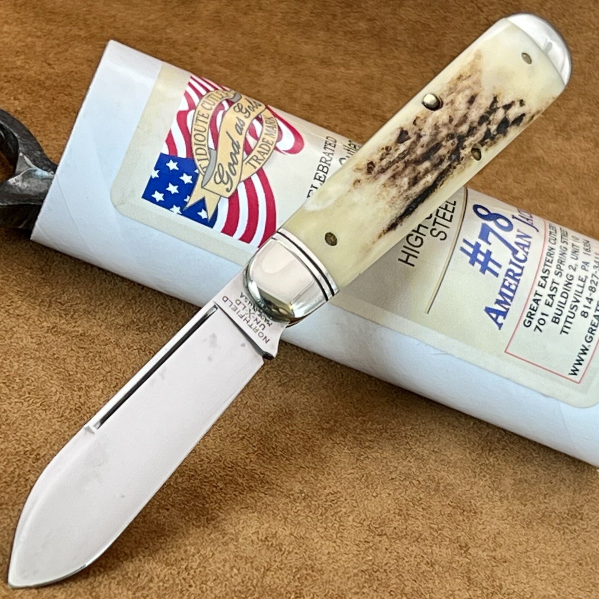 ✨GEC GREAT EASTERN CUTLERY NORTHFIELD 78 UN-X-LD STAG AMERICAN
