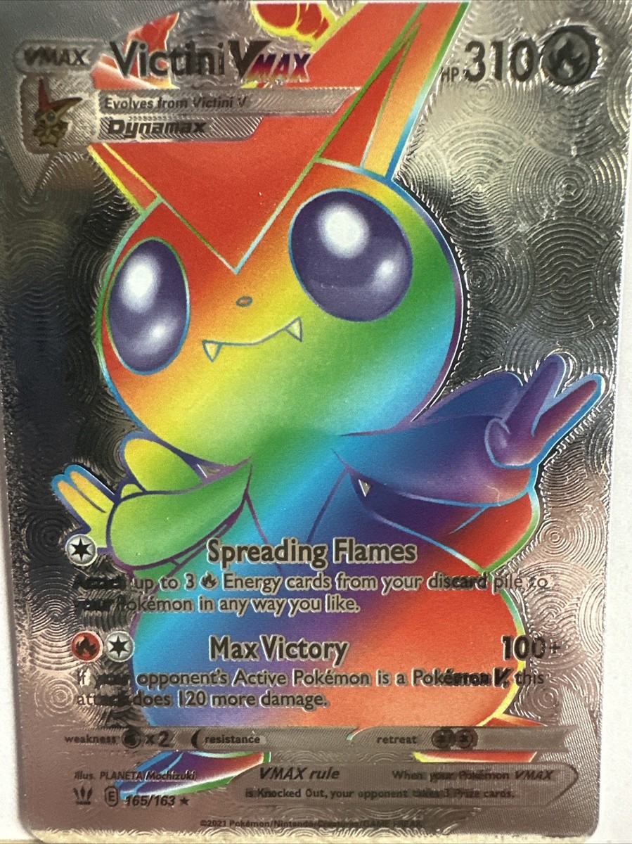 Victini VMAX- Rainbow Silver Foil🔥Fan Art🔥NM | eBay