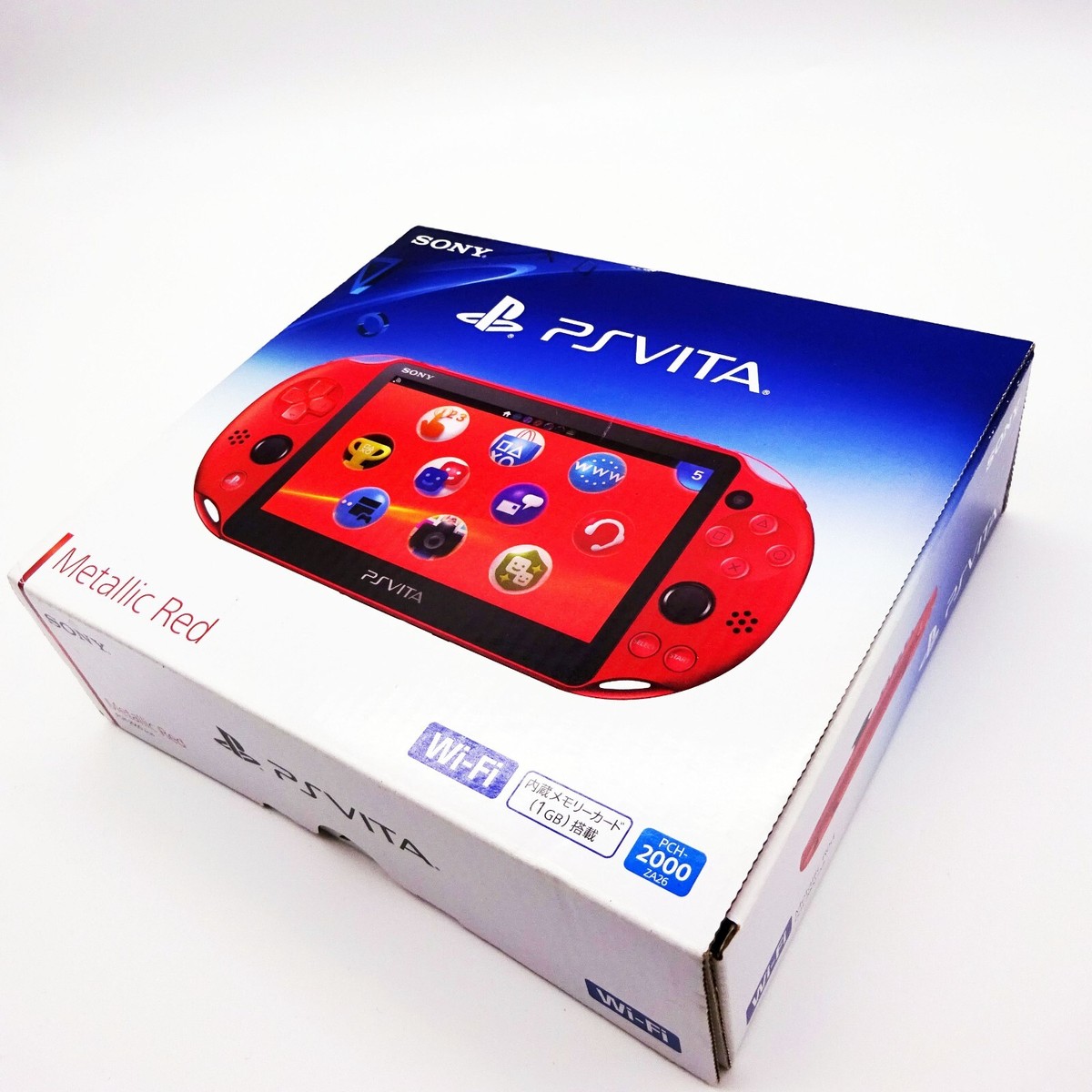 Sony PCH-2000 ZA26 Playstation PS Vita Wi-Fi Metallic Red Console