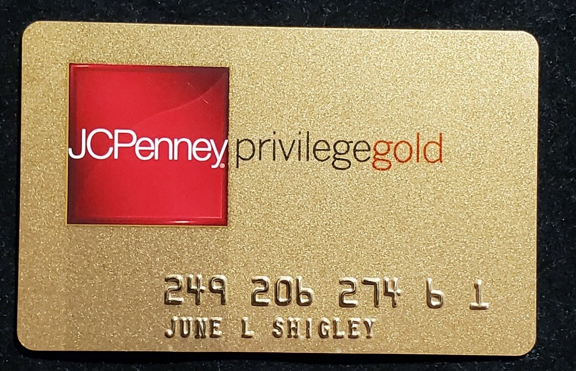 JC Penney Privilege Gold credit card cc1250 | eBay