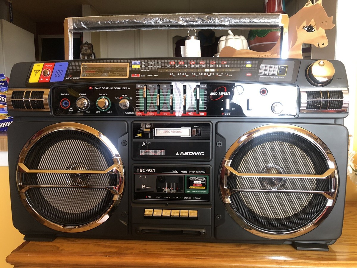 Lasonic TRC-931 Boom Box Ghetto Blaster Cassette Players Open Box