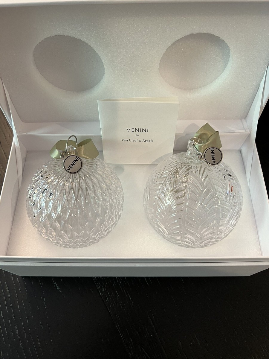 Venini For Van Cleef & Arpel Crystal Baubles- Set of 2 BRAND NEW