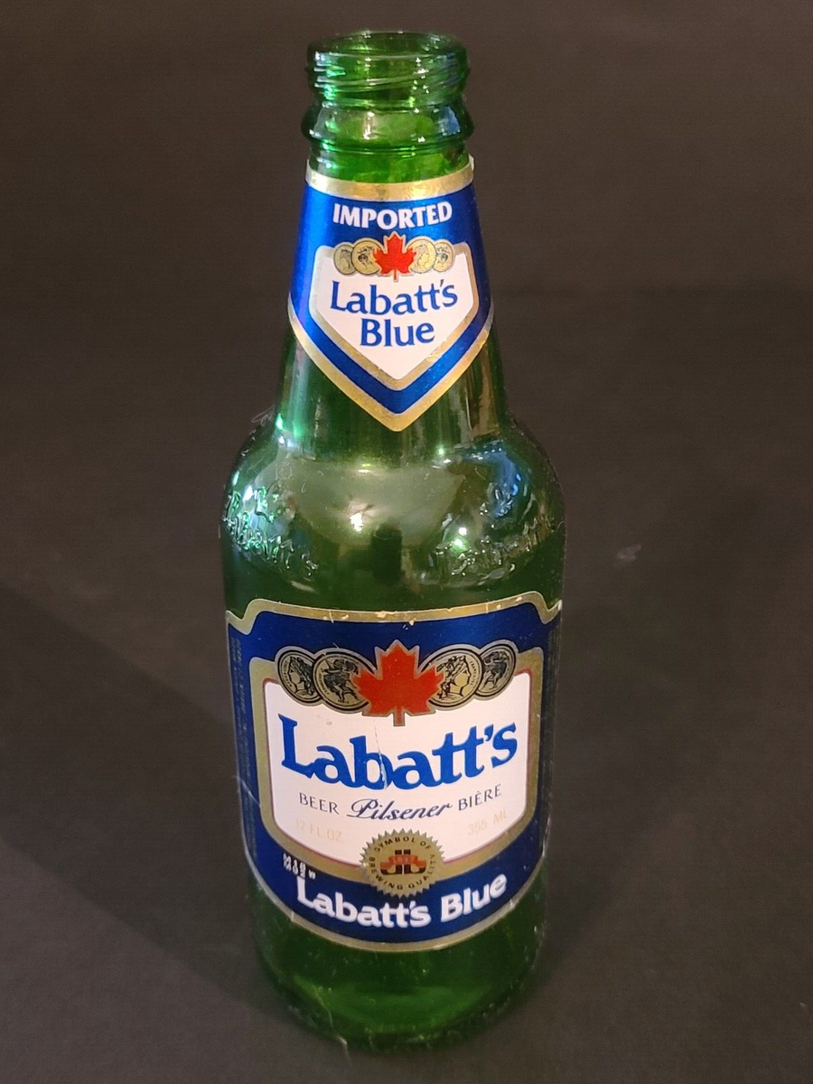 Vintage Retro Labatt Pilsner Blue Beer Bottle Green Glass (NO CAP