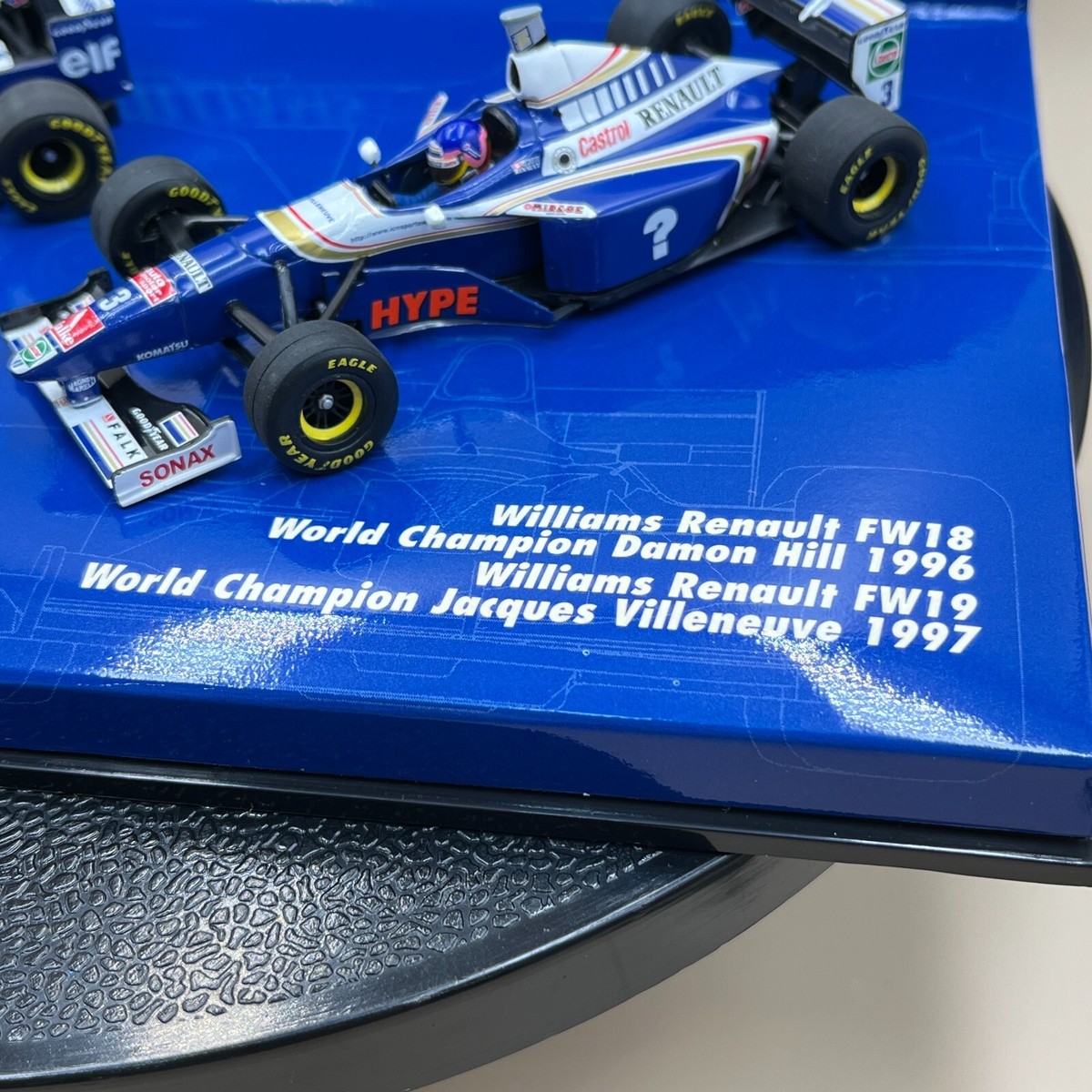 MINICHAMPS 1/43 Williams FW18 FW19 Hill Villeneuve World Champion