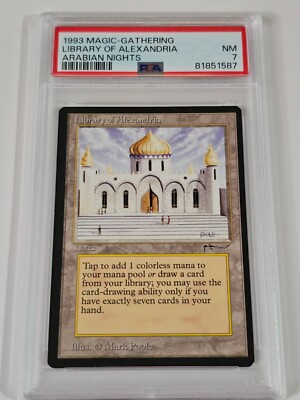Library of Alexandria Arabian Nights PSA 7 Mtg Magic the Gathering