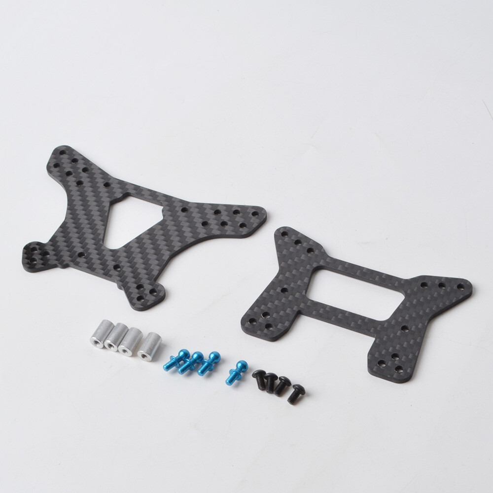Carbon Front/Rear Damper Stay /Shock Tower for Tamiya Top Force