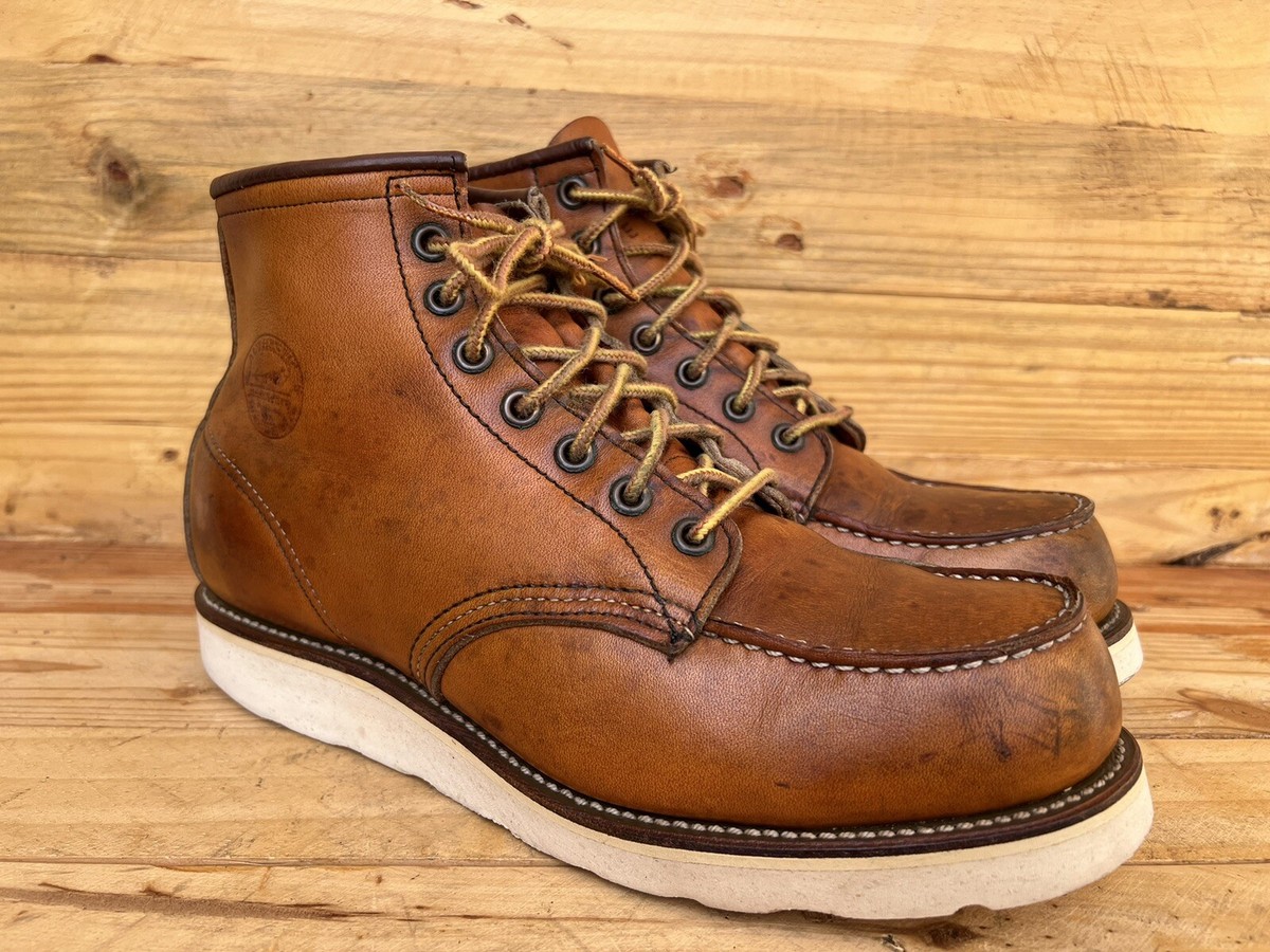 Vintage 1990s Red Wing Irish Setter 875 Moc Toe Boots Leather Size