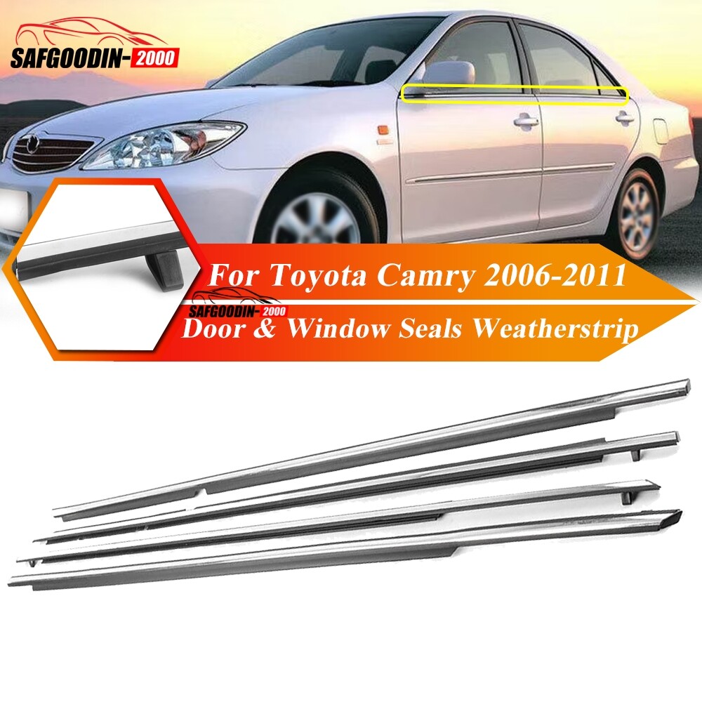 4Pcs Weatherstrip Window Moulding Trim Seal Belt for Toyota Camry