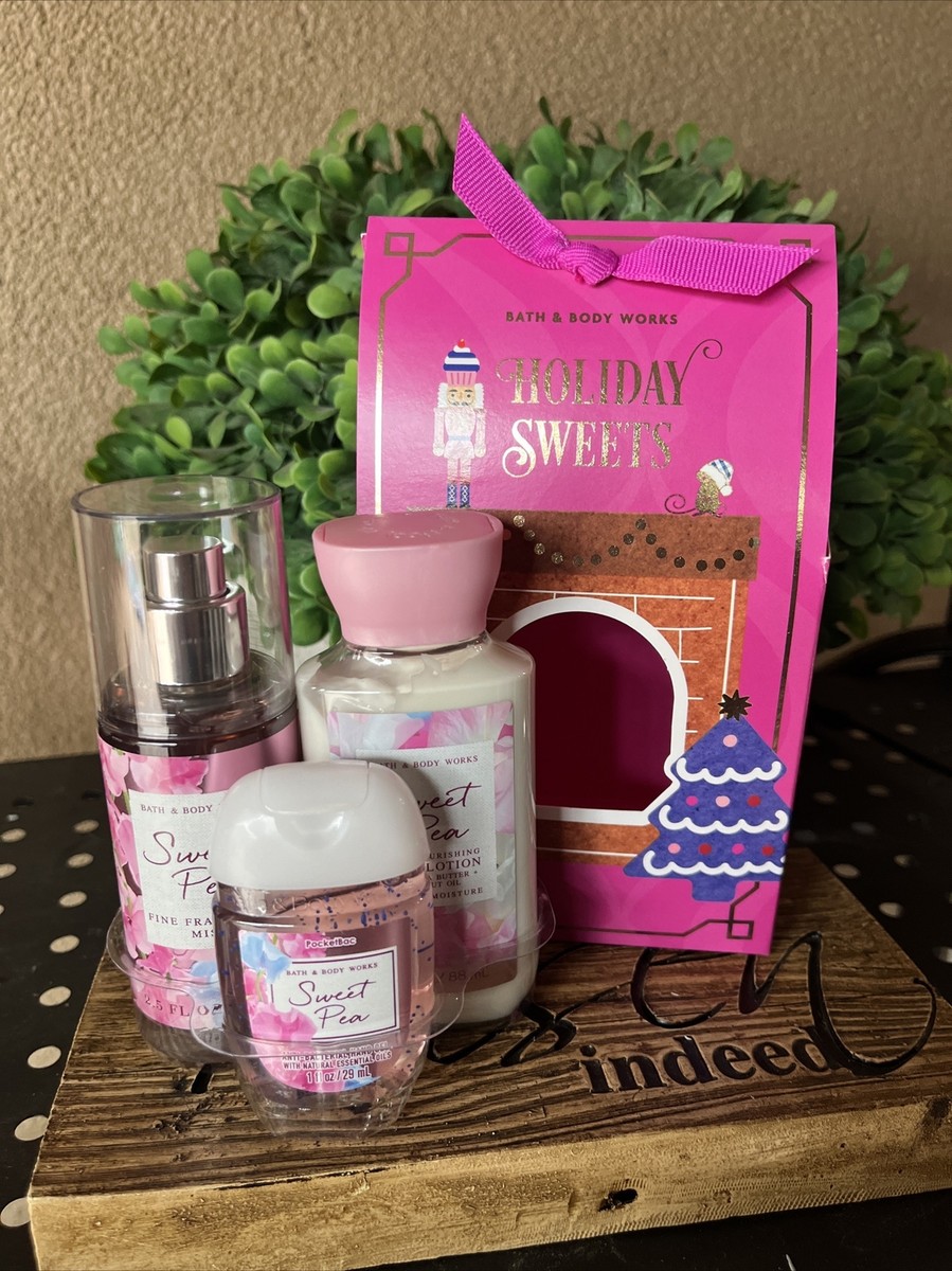 Bath and Body Works mini gift set Sweet Pea Body Lotion Mist And