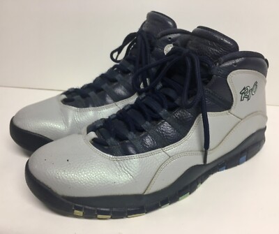 Nike Air Jordan 10 Retro Rio Men Size 13 310805-019 Wolf Grey Blue