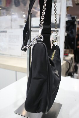 Prada Re-Edition 2005 Nylon Bag Black with Chain | eBay