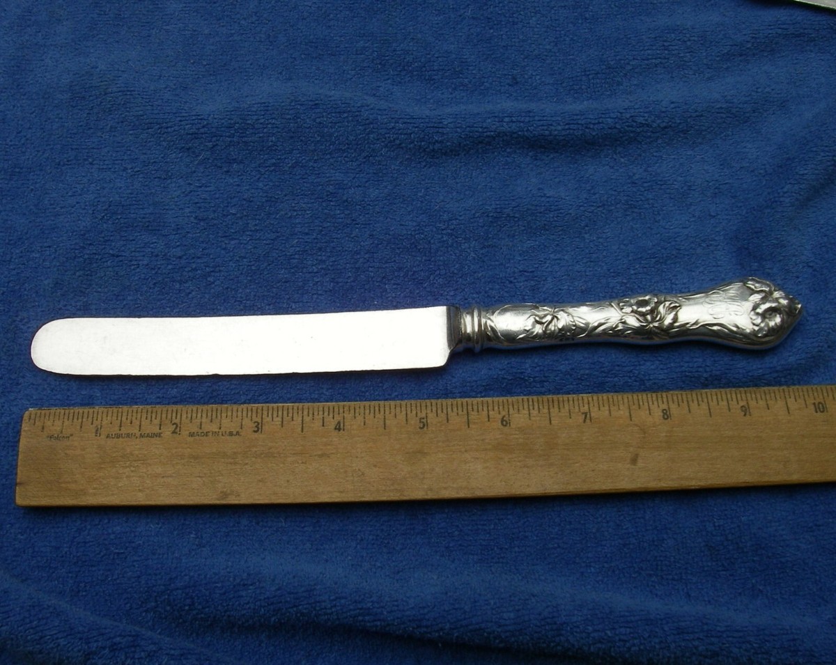 Reed & Barton LES CINQ FLEURS (1900) Sterling DINNER KNIFE-9 7/8
