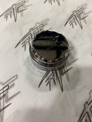 CLEARANCE* CHROME DIAMOND CUT “ZX” ENGRAVED YOKE CAP PLUG 06-22