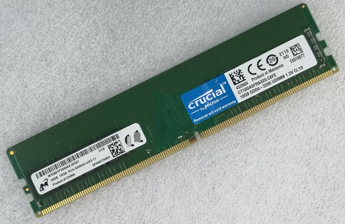 Micron 16GB DDR4 PC4-3200 メモリx2 (32GB) Micron 16GB DDR4 3200