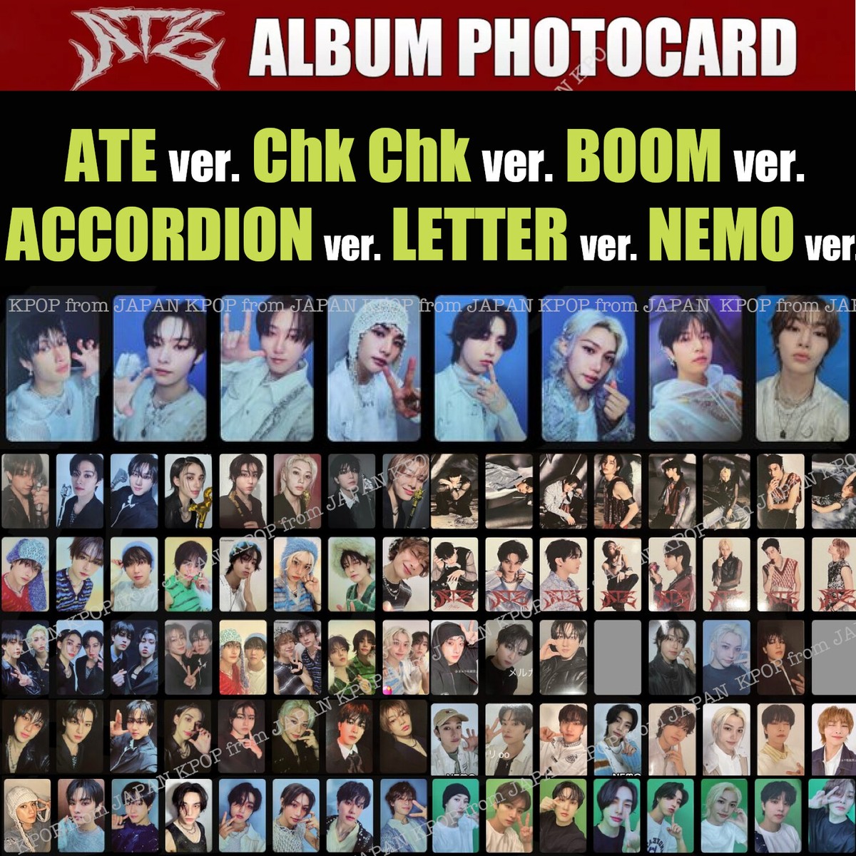 STRAY KIDS ATE OFFICIAL ALBUM PHOTOCARD Chk Boom Accordion NEMO