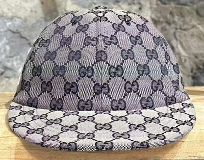 GUCCI 'GG Patch Logo Jacquard' Cotton Canvas Baseball Cap Hat