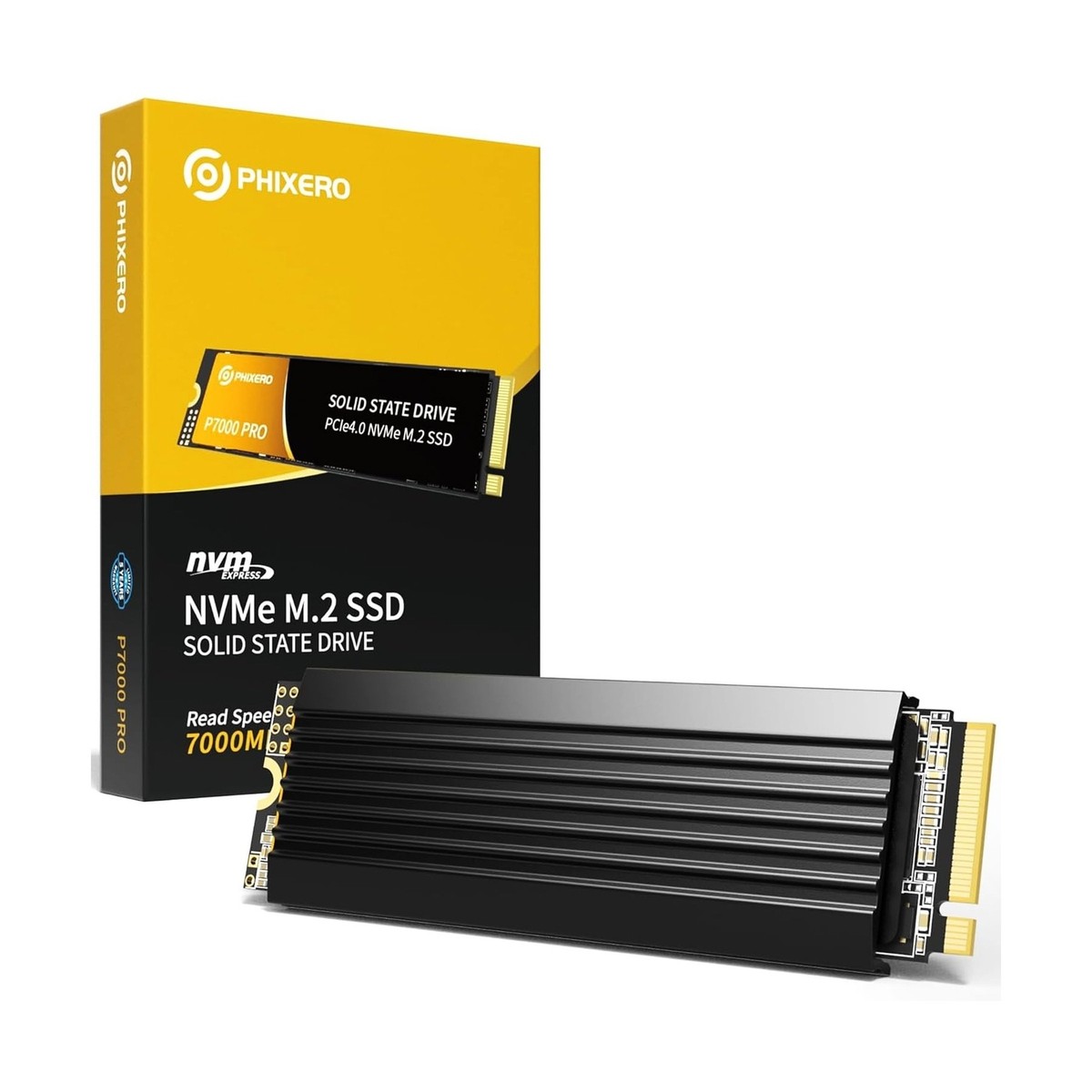 PHIXERO P7000PRO 2TB NVME SSD, PCIe Gen4x4, M.2 2280 NVMe Internal