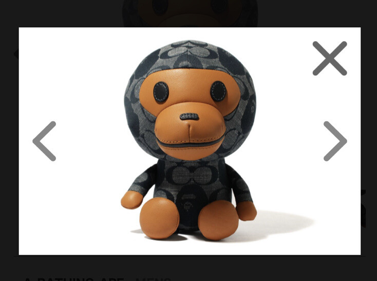 AUTHENTIC A BATHING APE BAPE x COACH BABY MILO PLUSH Doll NEW RARE