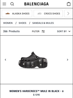 Balenciaga x Crocs Hardcrocs Platform Sandals Rubber | eBay
