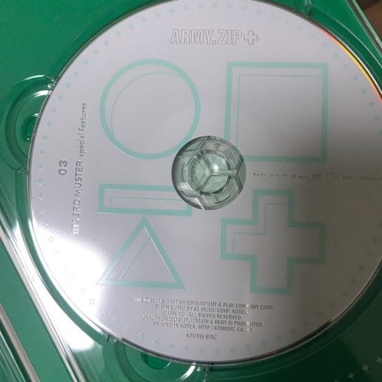 BTS 3rd Muster Army Zip + Official DVD Full Set 3 Disc + Photo