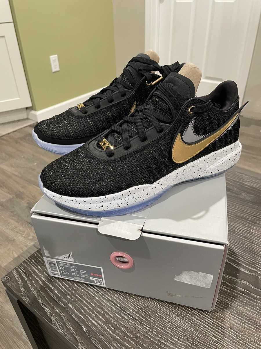 Nike LeBron 20 Black Metallic Gold Size 10 Mens DJ5423-003 | eBay