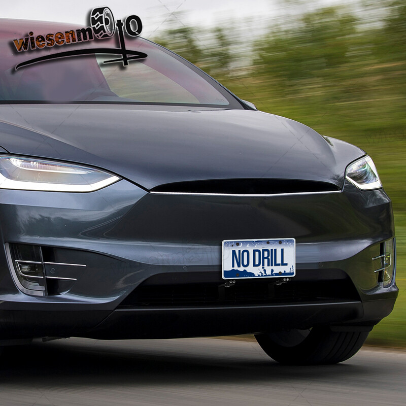 No Drill Front License Plate Frame License Mount Holder For Tesla