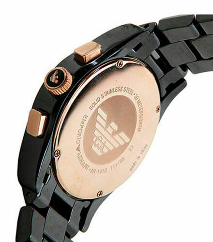 Emporio Armani Ceramica Black Men's Watch - (AR1410) for sale