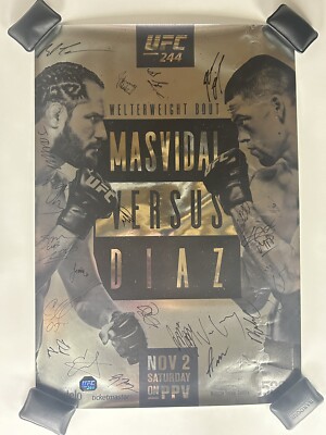 RARE* BMF 1 UFC 244 Jorge Masvidal Vs Nate Diaz Signed Event