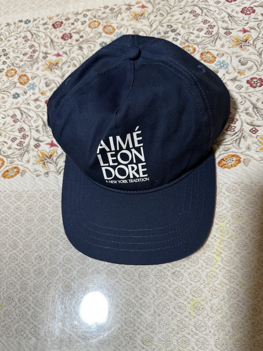 Aime Leon Dore ALD Stacked Logo Hat Cap Navy Cotton Twill SnapBack
