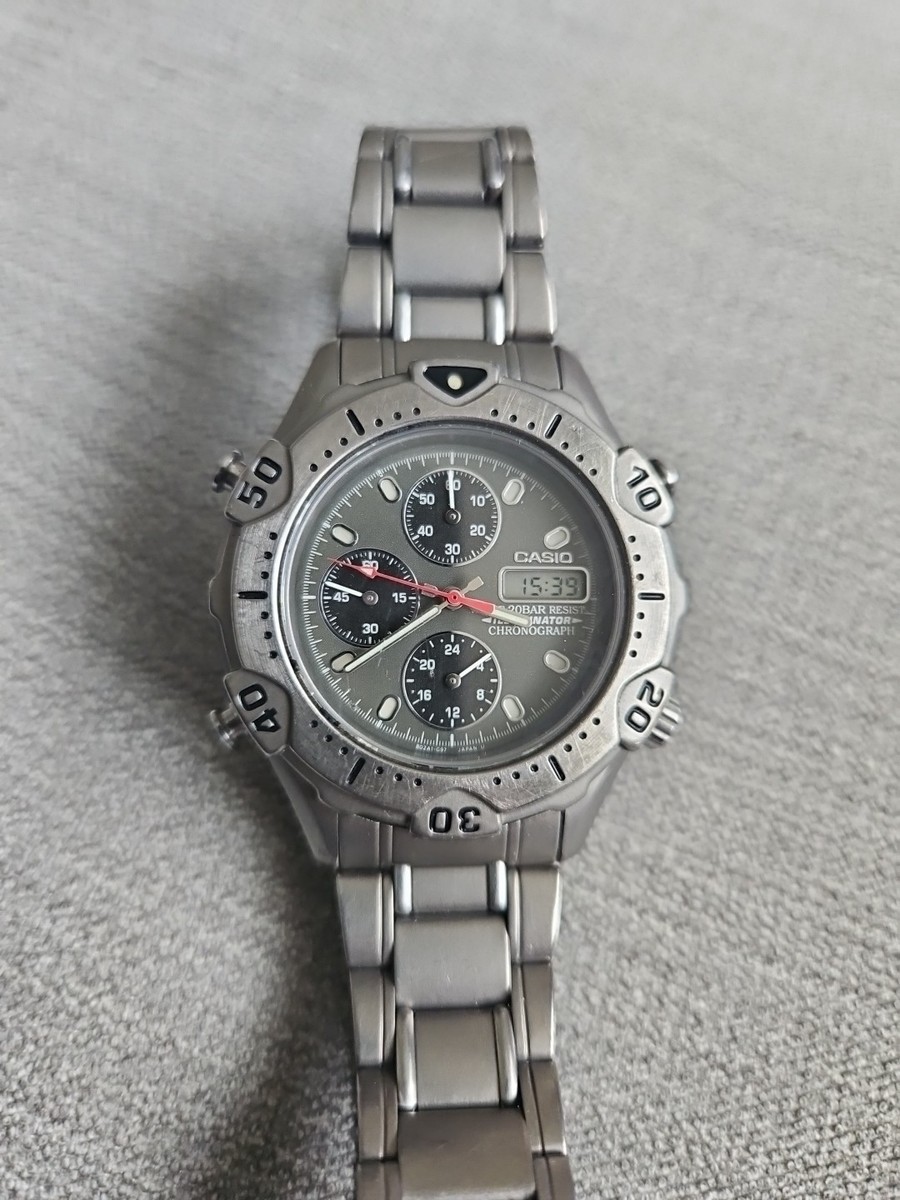 Casio Marlin Md 812 Full Titanium Alarm Watch | eBay