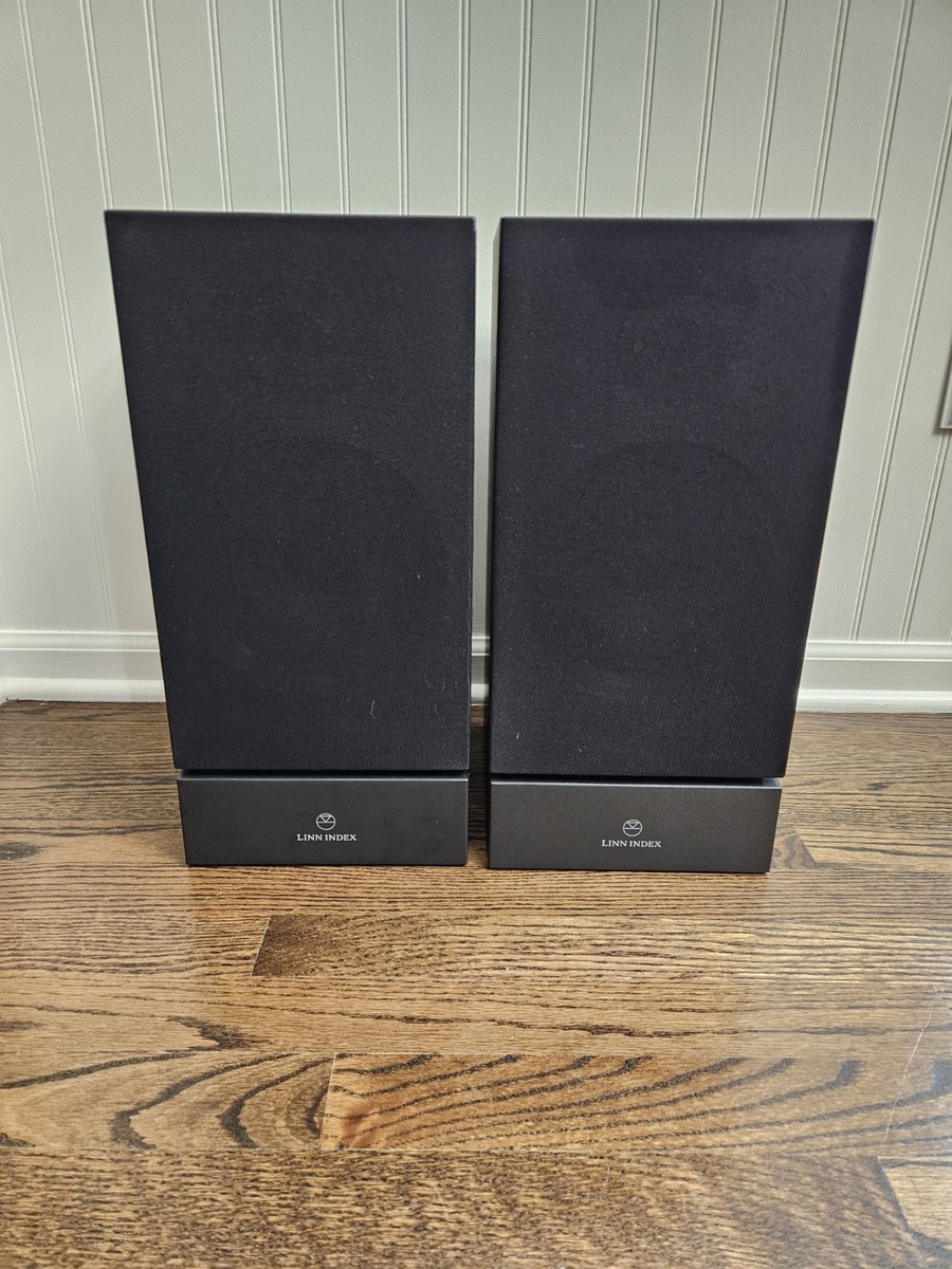 Linn Index Speakers Bookshelf Black Audio Wood Pair Tested